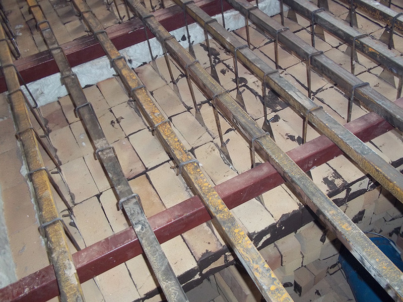 Ceiling brick construction Ceiling brick construction